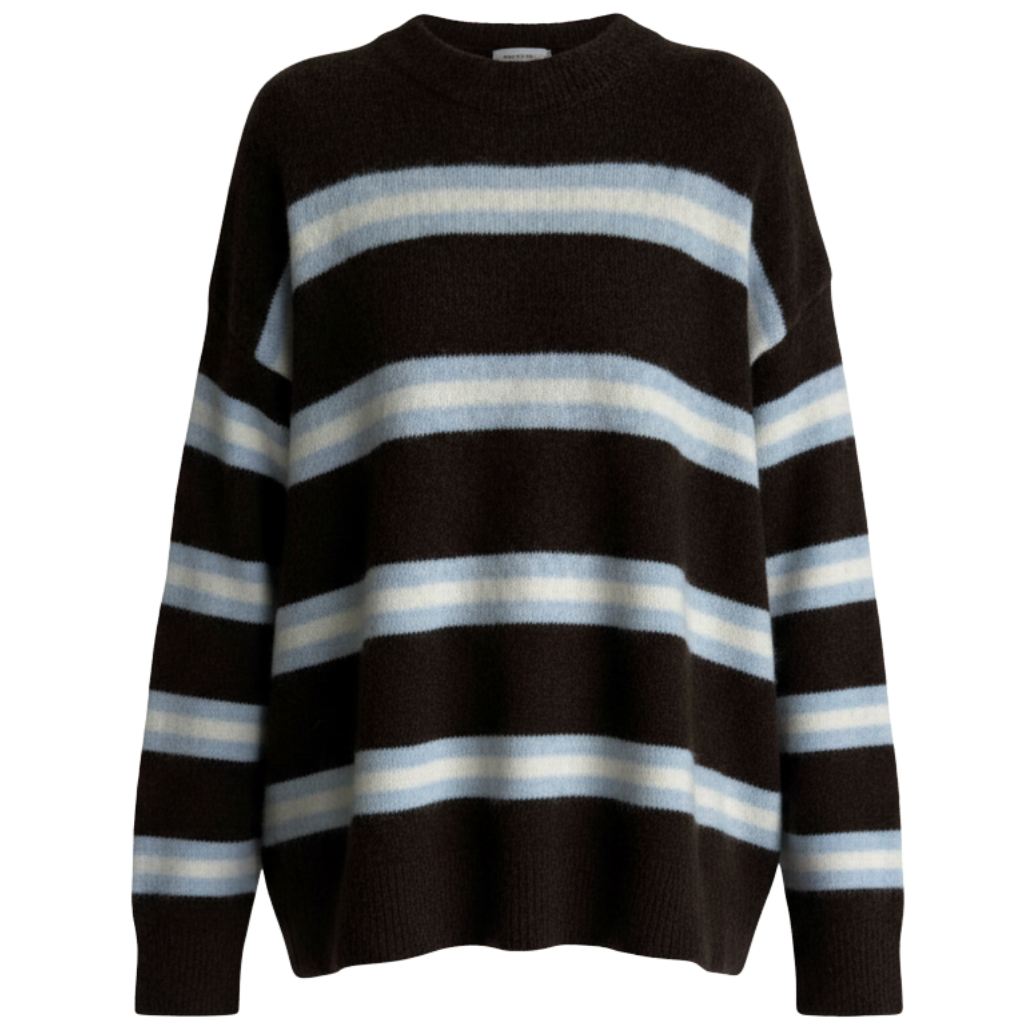 Blvck Pull Rayé Froid – Brown