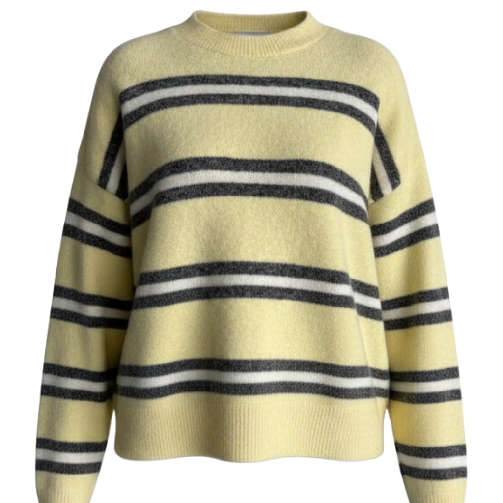 Blvck Pull Rayé Pastel – Jaune