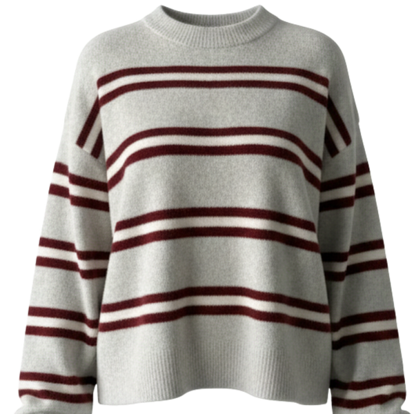 Blvck Pull Soft Rayé – Gris Clair