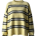 Blvck Pull Rayé Pastel – Jaune Clair