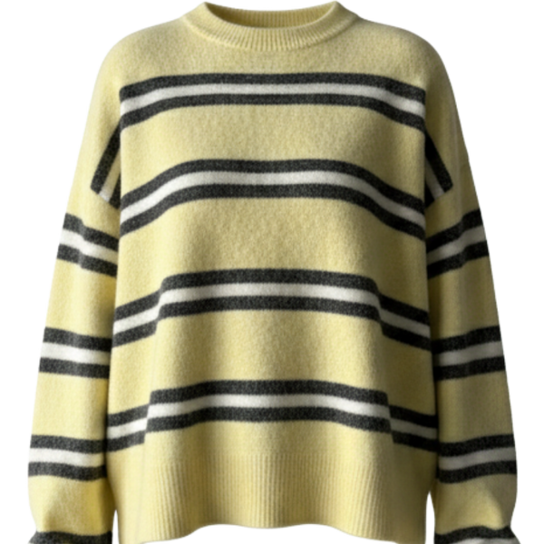 Blvck Pull Rayé Pastel – Jaune Clair