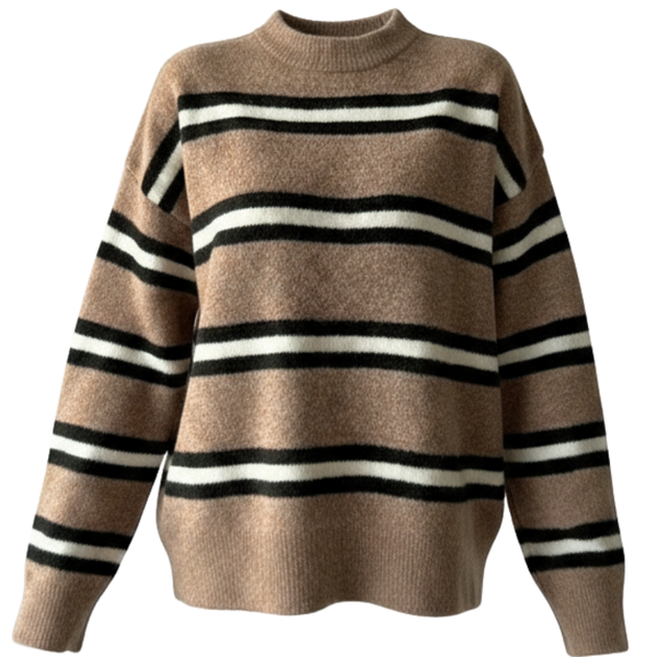 Blvck Striped Soft Knit – Beige