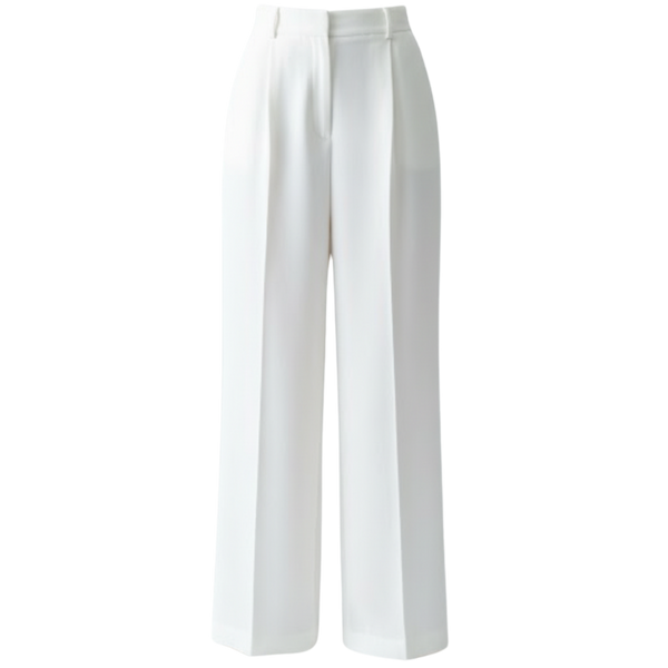 Luxe Palazzo Trouser - Beyaz / S