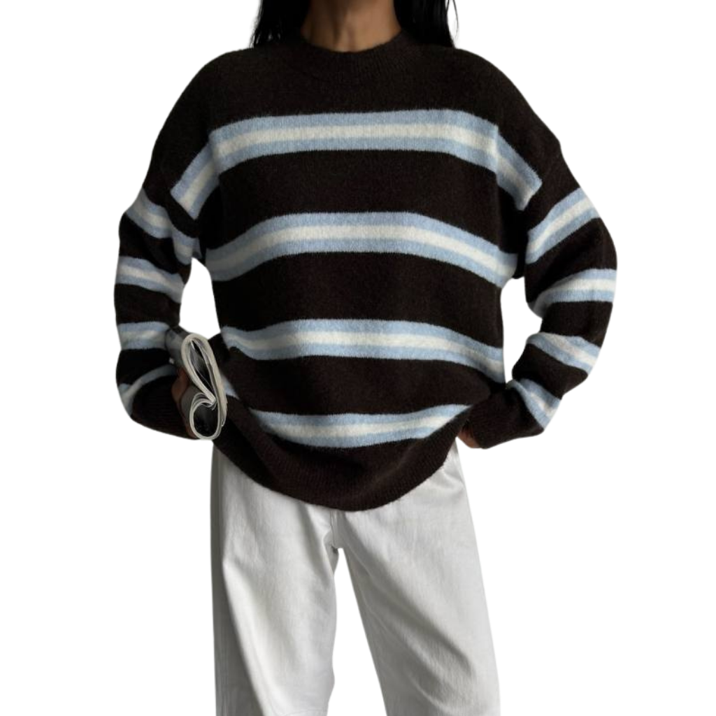 Blvck Pull Rayé Froid – Brown