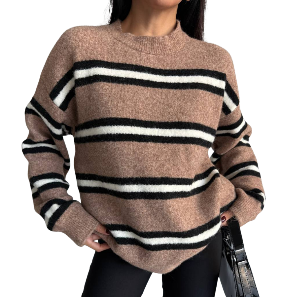 Blvck Striped Soft Knit – Beige