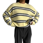 Blvck Pull Rayé Pastel – Jaune