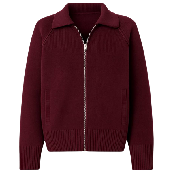 Blvck Knit Zip Jacket - Bordo / S