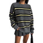 Blvck Pull Rayé Contrast – Anthracite