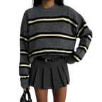 Blvck Pull Rayé Contrast – Anthracite