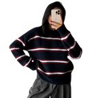 Blvck Pull Rayé Bordeaux – Marine