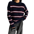 Blvck Pull Rayé Bordeaux – Marine