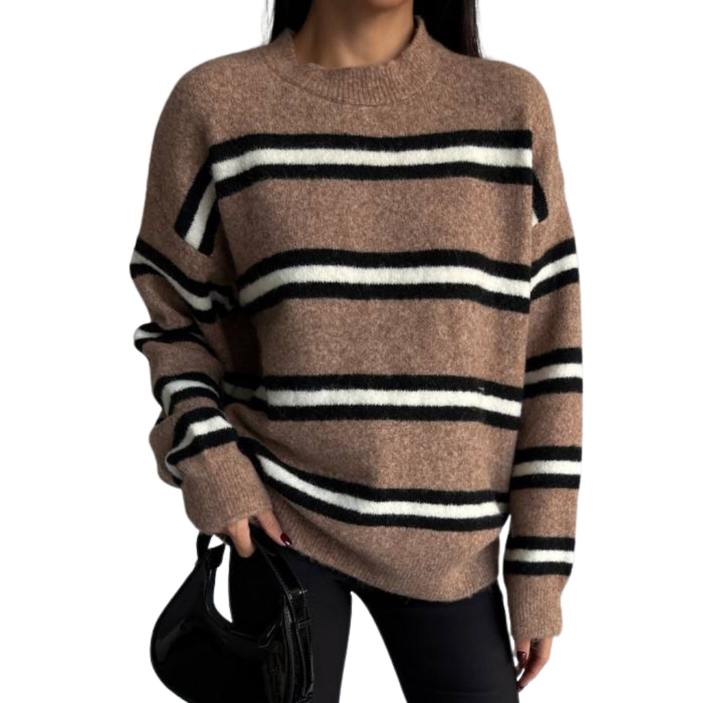 Blvck Striped Soft Knit – Beige