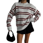 Blvck Pull Soft Rayé – Gris Clair