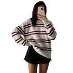 Blvck Pull Soft Rayé – Gris Clair