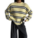 Blvck Pull Rayé Pastel – Jaune