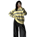 Blvck Pull Rayé Pastel – Jaune