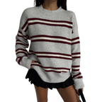 Blvck Pull Soft Rayé – Gris Clair