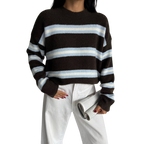 Blvck Pull Rayé Froid – Brown