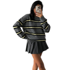 Blvck Pull Rayé Contrast – Anthracite