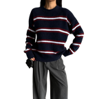 Blvck Pull Rayé Bordeaux – Marine