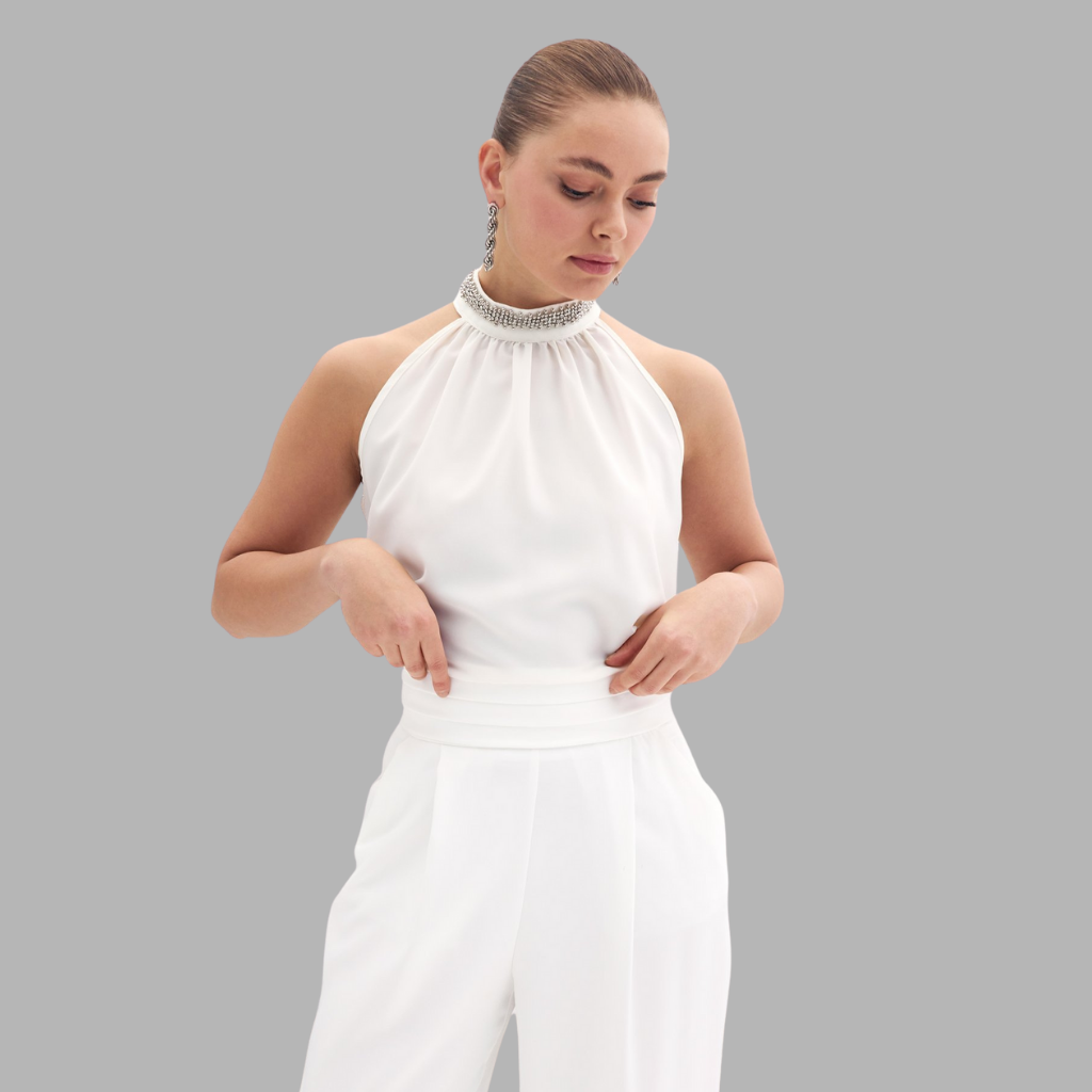 Blouse à Col Détail