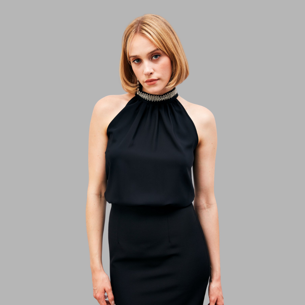 Blouse à Col Détail