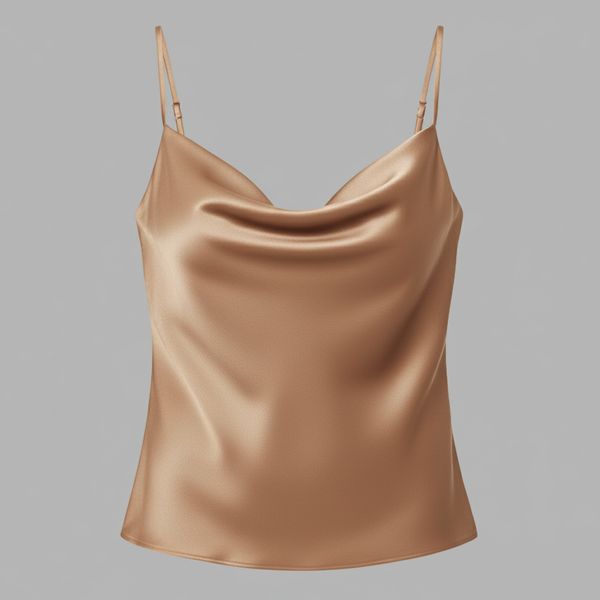 Blvck Degaje Saten Bluz - 36 / camel