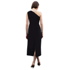 Asimetrik Metal Tokalı Elbise