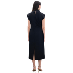 Blvck Düğme Detaylı Uzun Elbise