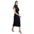 Blvck Düğme Detaylı Uzun Elbise