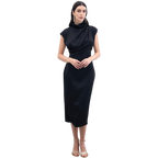 Blvck Düğme Detaylı Uzun Elbise