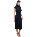 Blvck Düğme Detaylı Uzun Elbise