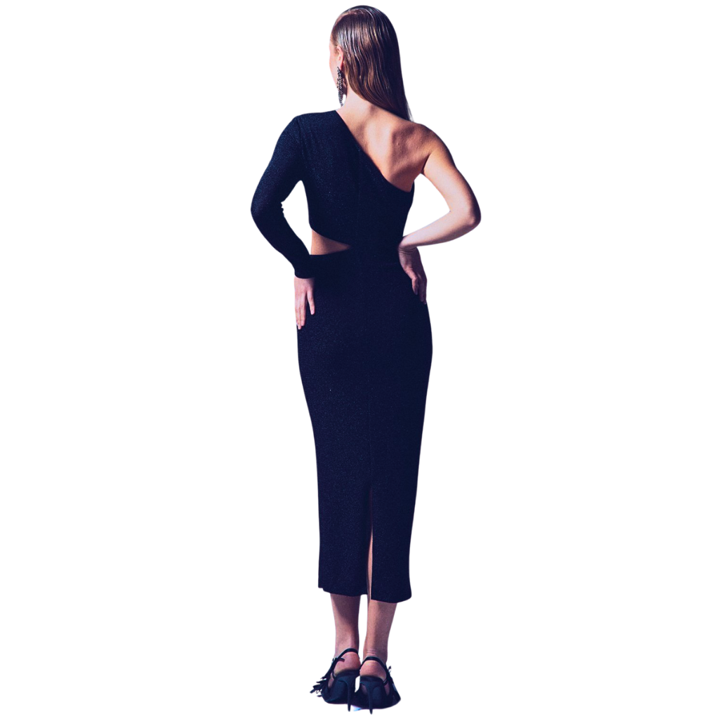 Blvck Parlak Uzun Elbise